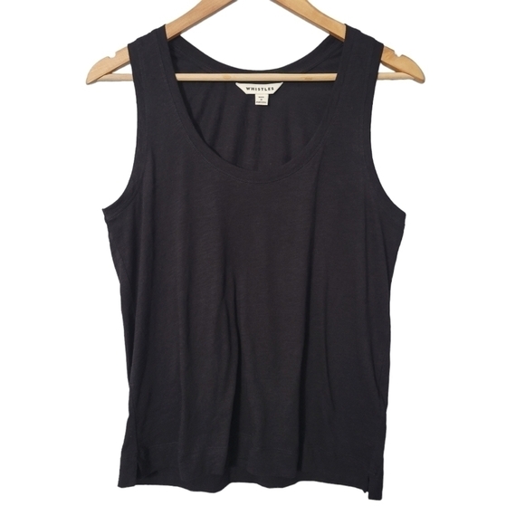 Whistles Tops - Whistles Black Cotton Tank Top